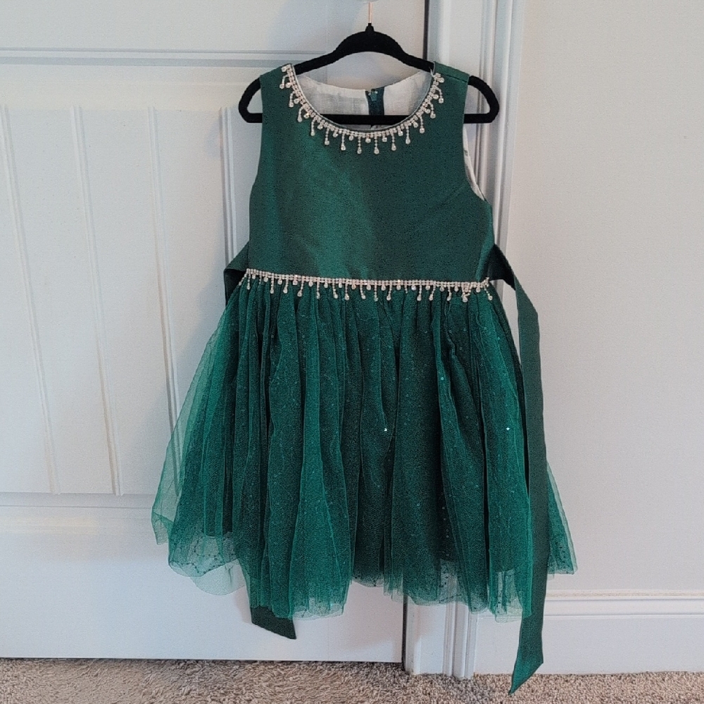 Elegant Green Kids Dress